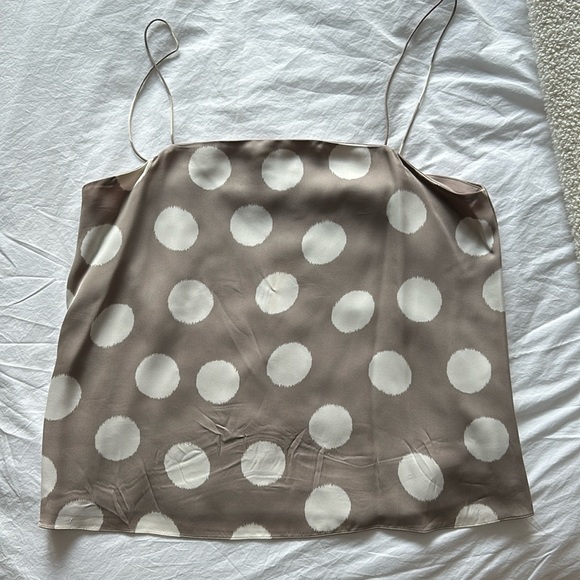 Theory Clean Tank in Mushroom Multi, Size M - Picture 3 of 6